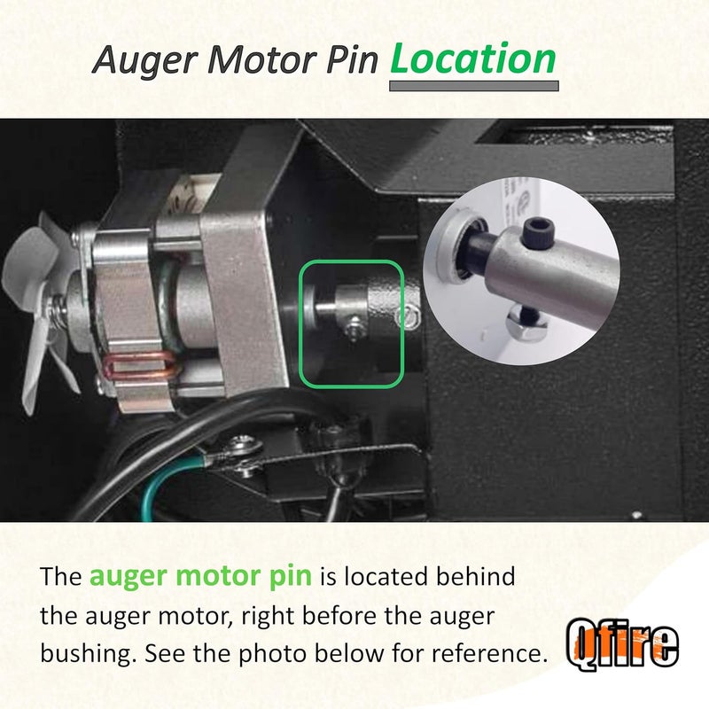 Qfire Pellet Grill Auger Motor Shaft Nut & Bolt Kit Fit for Traeger, Pit Boss, Z-Grills, Rec Tec and Most Wood Pellet Grills, for Traeger Grill Auger Motor Shear Pin KIT0783,4-pack - Image 4